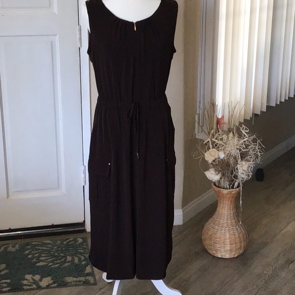 Chico’s ladies brown Soft Utility Dress. NWT SZ Petite 1 (petite S/M)